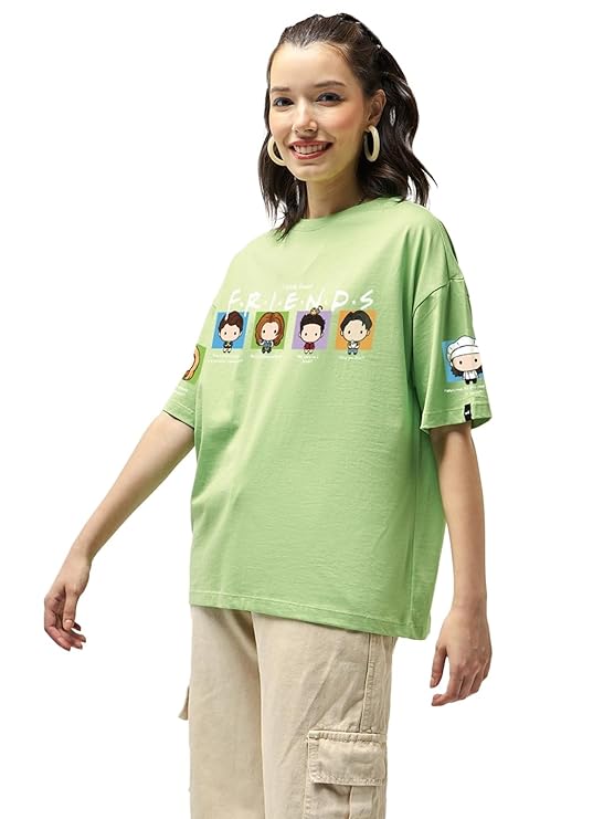 The Souled Store Harry Potter: Bookworm Women and Girls Short Sleeves Round Neck Red Graphic Printed Cotton Relaxed Fit T-Shirts