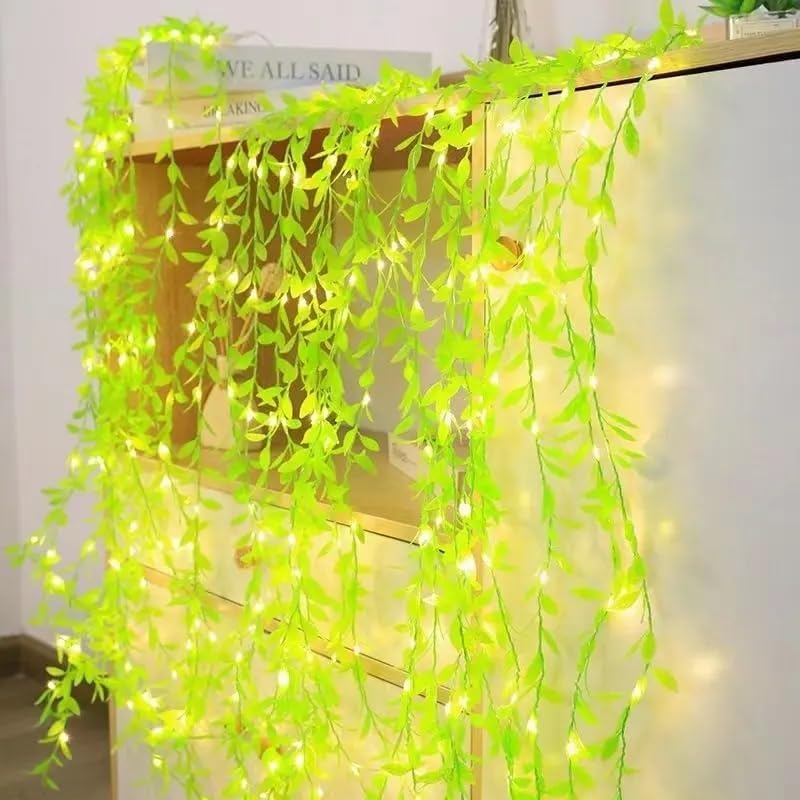 The Purple Tree Artificial Vine Leaf Curtain LED String Light