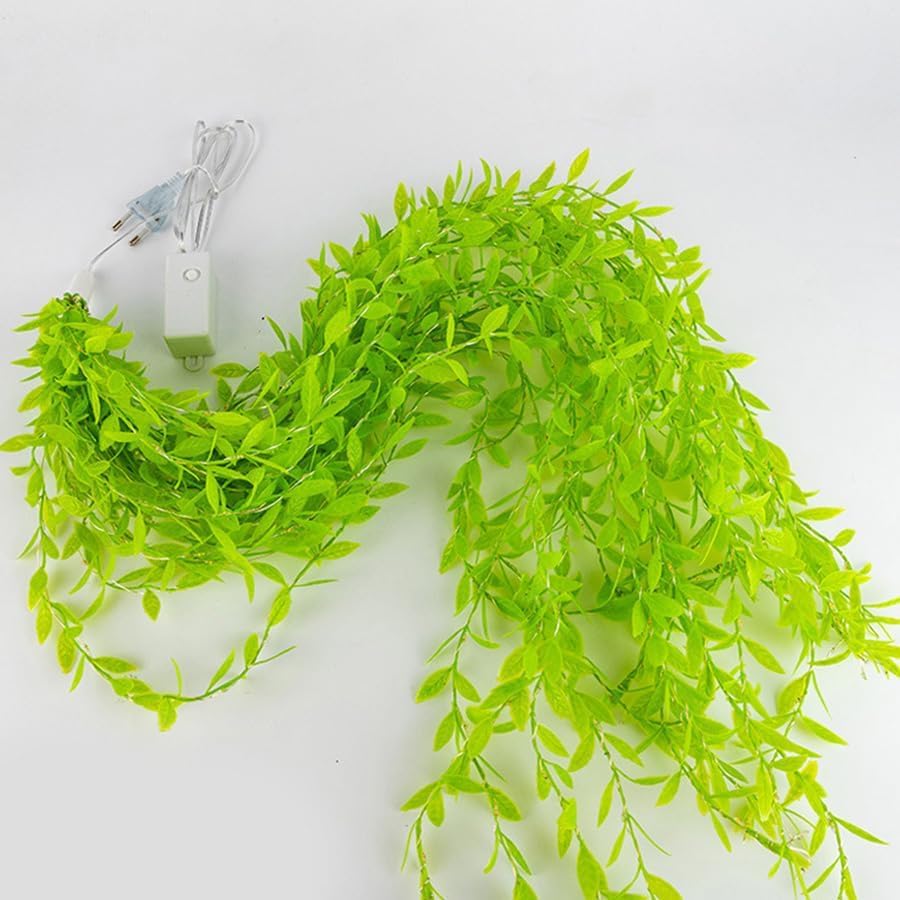 The Purple Tree Artificial Vine Leaf Curtain LED String Light