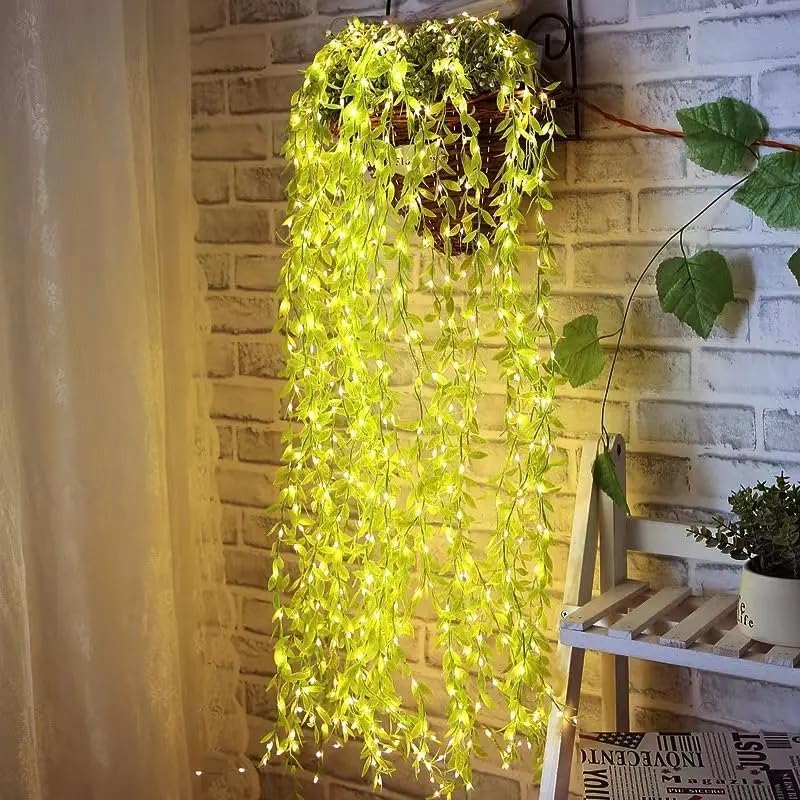 The Purple Tree Artificial Vine Leaf Curtain LED String Light