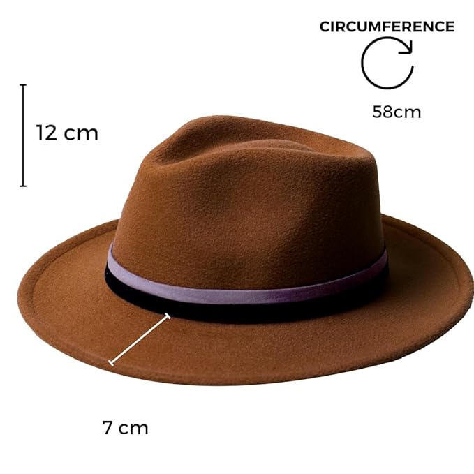  Chokore Vintage Fedora Hat - Brown 