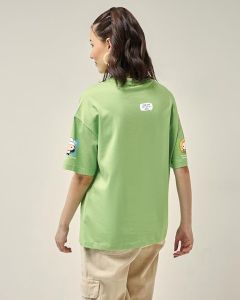 Bewakoof Women Cotton Graphic Oversized Fit T-Shirt