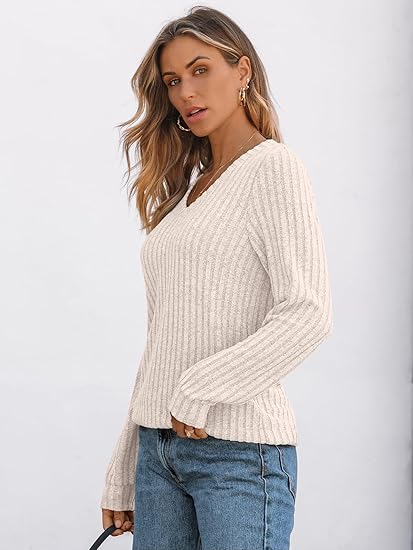 AUTOMET Womens V Neck Long Sleeve Shirt Fall Fashion Tops Tunic Dressy Casual Sweater Clothes Cute Trendy Work Outfits 2025 