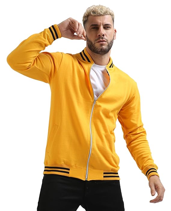 Yellow Colorblocked Windcheater Jacket