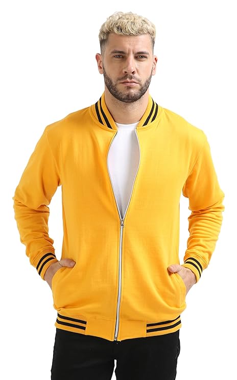 Yellow Colorblocked Windcheater Jacket